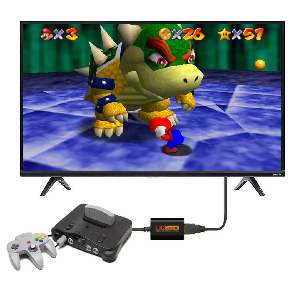 Adaptateur Convertisseur N64 Vers HDMI Câble De Liaison HD Pour Nintendo Gamecube Super NES SNES