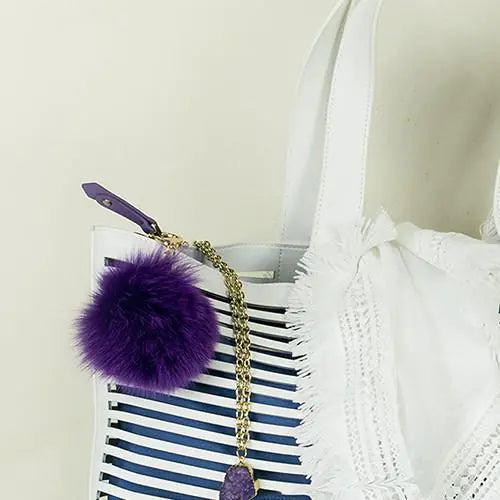 Foxy Bag Charm- Prune