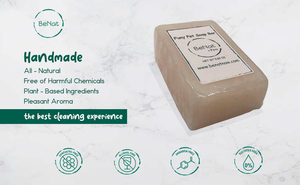 Animaux de compagnie BeNat. Barre de shampooing entièrement naturelle pour animaux de compagnie. Aavoine. 5.8 oz.
