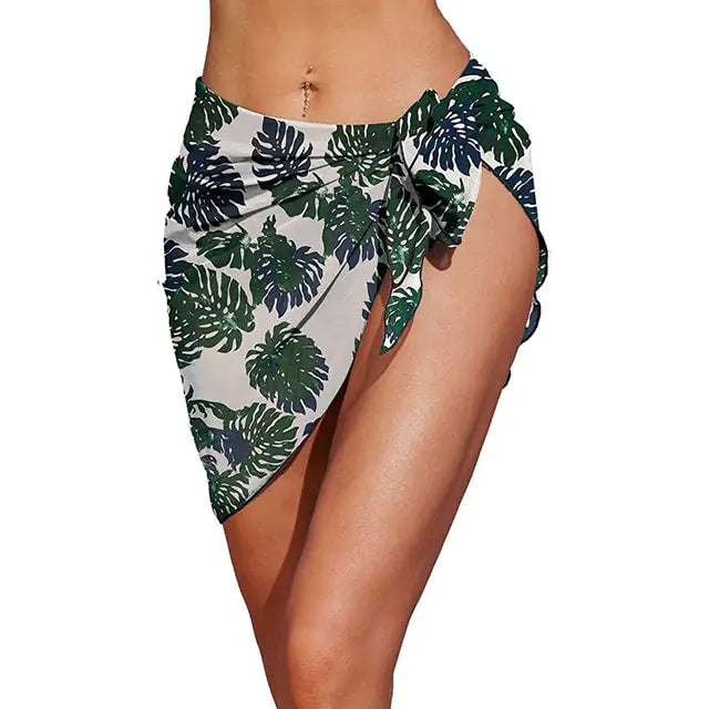 Enveloppe de sarong de plage en mousseline de soie transparente