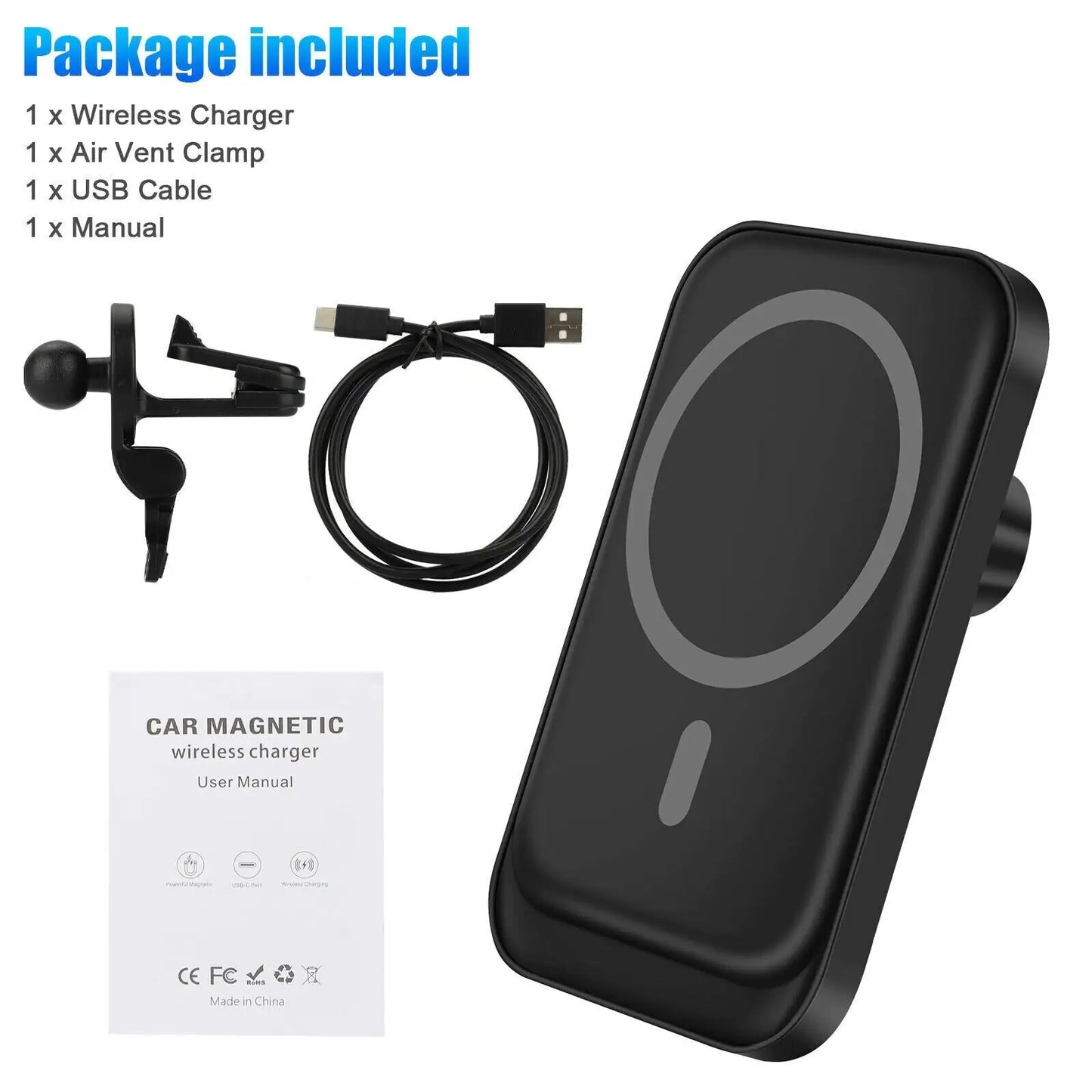 Support de montage de voiture pour chargeur sans fil magnétique pour iPhone 12 13 14 Pro Max MagSafe