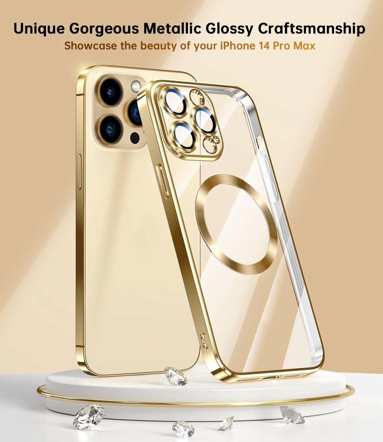 Pour Apple iPhone 14 13 12 11 Pro Max Case Mag Safe Couverture de l'objectif magnétique de l'appareil photo