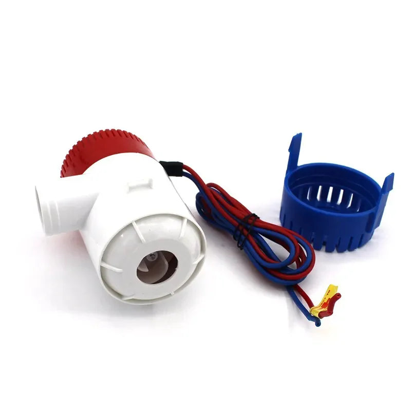 1100GPH 12V Pompe à eau de puisard de cille submersible marine électrique pour tuyau de bateau 3/4"