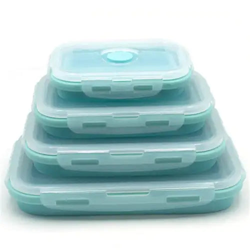 Ensemble de boîtes à lunch rectangulaires en silicone