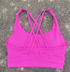 Soutien-gorge de sport de fitness à dos croisé pour femmes