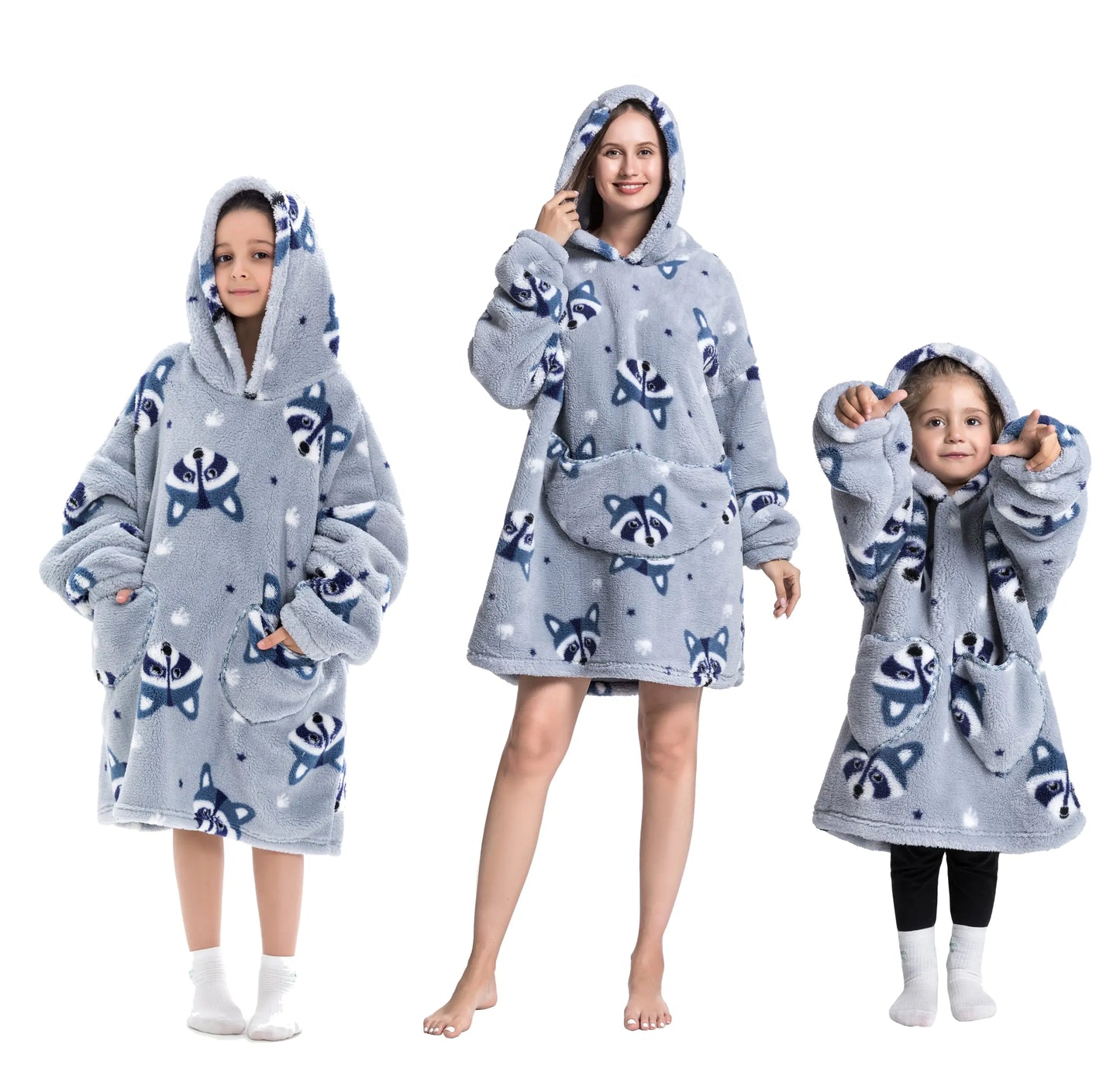 Sweat à capuche en velours surdimensionné en peluche