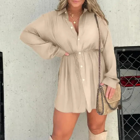 Robe barboteuse à col en V pour femme