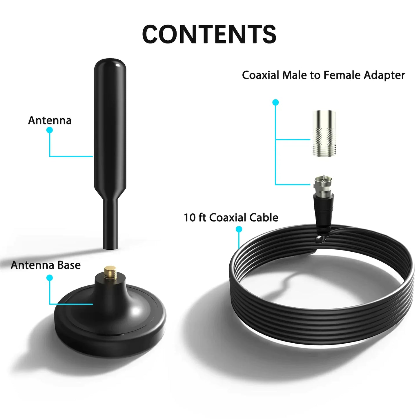 5600Miles Antenne TV améliorée HDTV Amplifiée Numérique 4K 1080P Longue Portée Intérieur