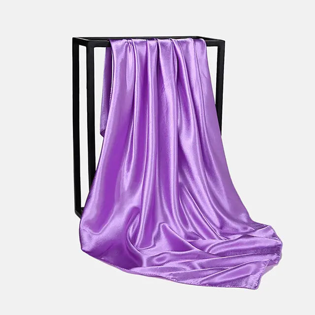 Foulard foulard en soie de couleur unie