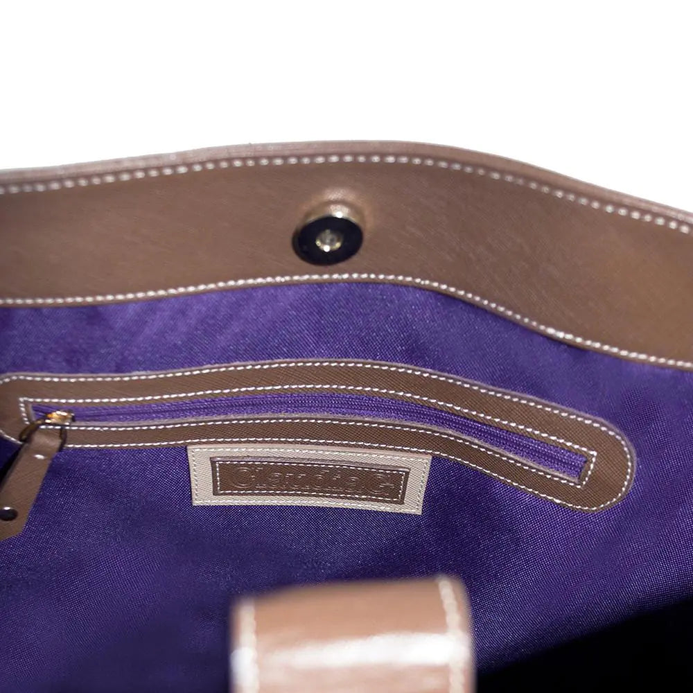 Sac en cuir lumineux - Chocolat