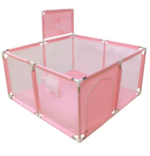 IMBABY Baby Playpend - Barrière de sécurité avec piscine à balles, basket-ball et football pour enfants