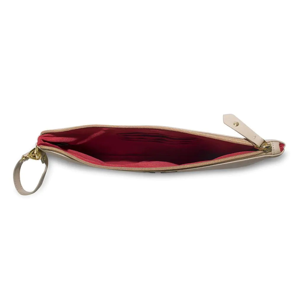 Cuir PractiPouch Large- Tan/Red