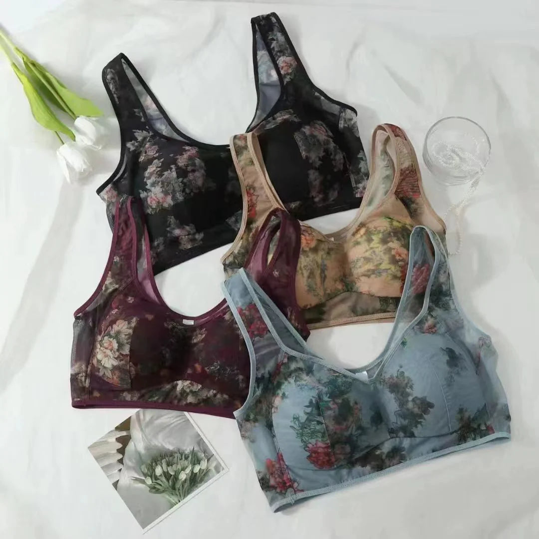 Soutien-gorge confort sans fil Floral Breeze : élégance sans effort et soutien toute la journée