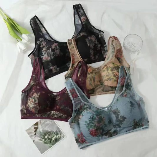 Soutien-gorge confort sans fil Floral Breeze : élégance sans effort et soutien toute la journée