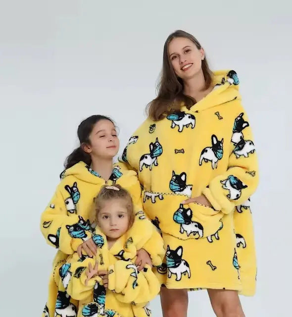 Sweat à capuche en velours surdimensionné en peluche