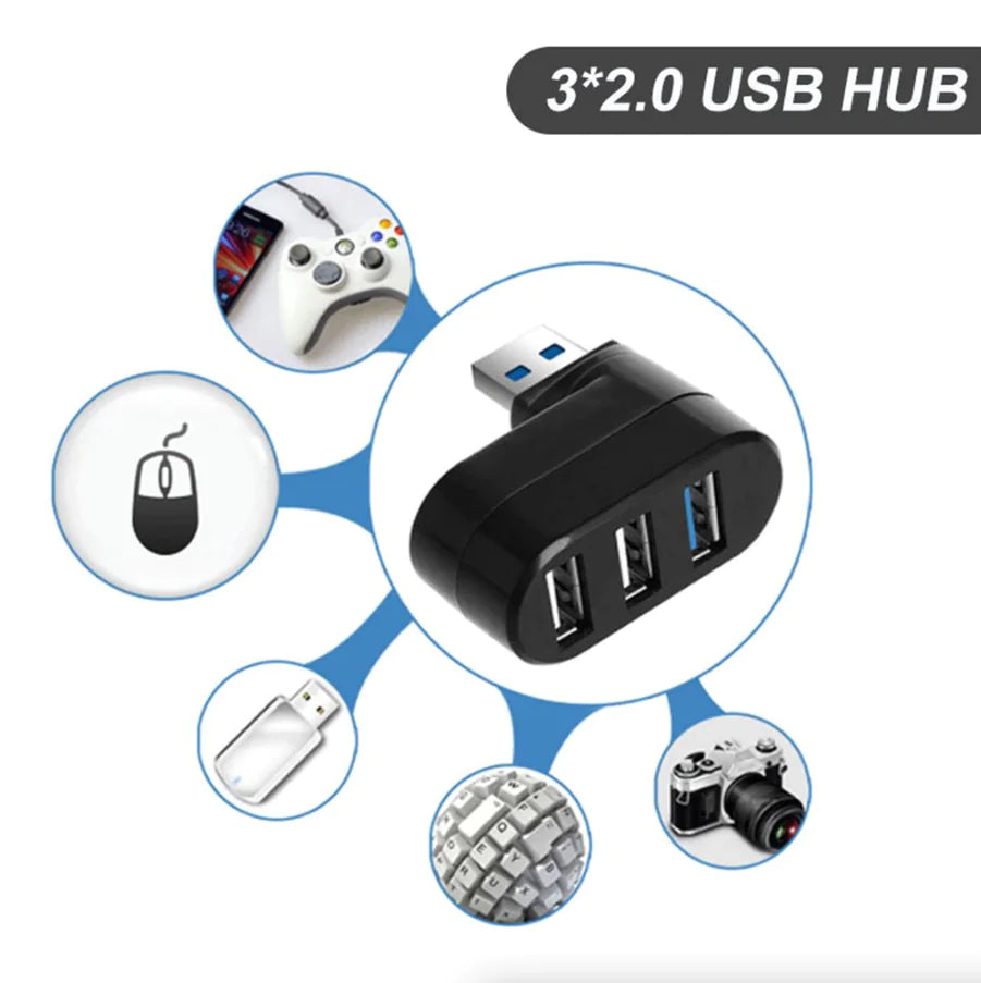 Adaptateur pour ordinateur portable haute vitesse 3 ports USB 3.0 Multi HUB Splitter Expansion Desktop PC