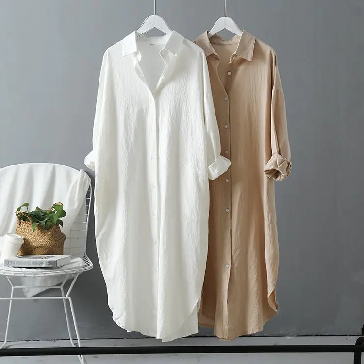 Robe chemise surdimensionnée