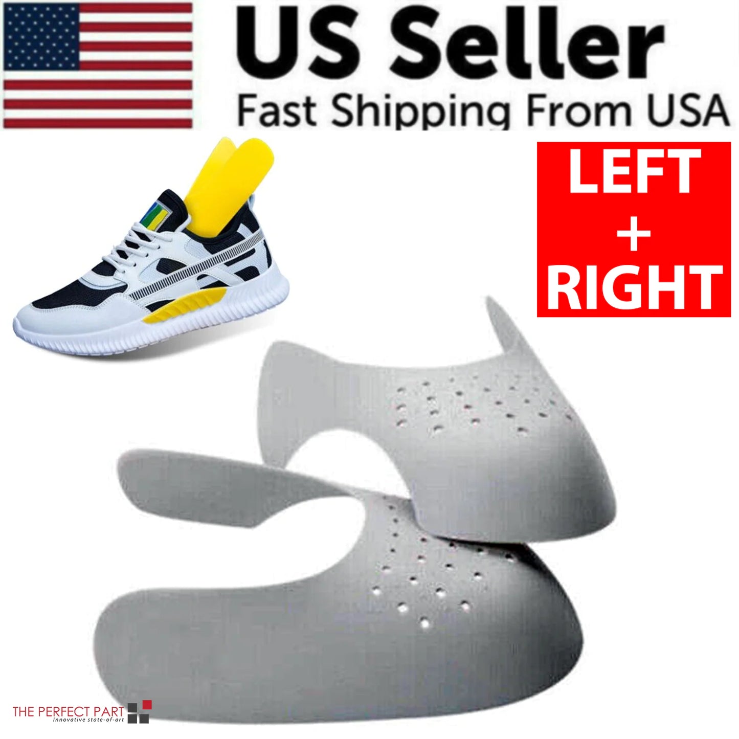 Paire de chaussures de sport Anti-crésures Protecteur de réduction de la force de l'orteil Couverture de chaussures de plis