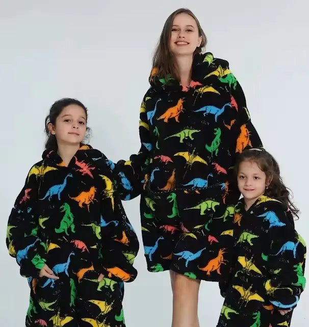 Sweat à capuche en velours surdimensionné en peluche