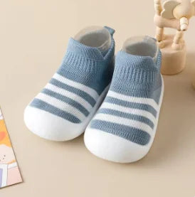 Chaussettes tricotées à rayures pour enfants de printemps et d'automne