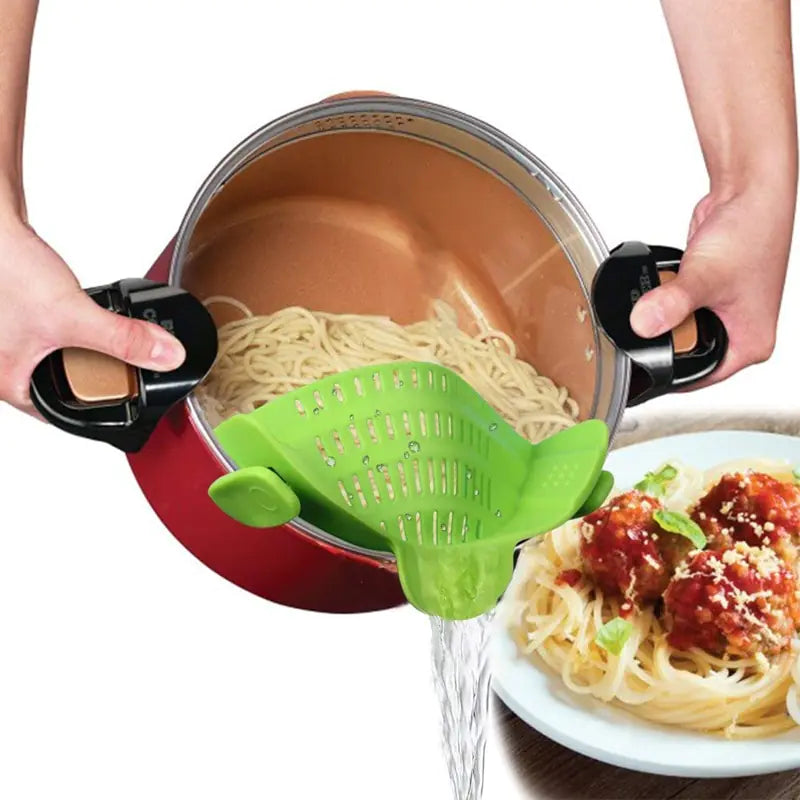 Passoire universelle en silicone à clip