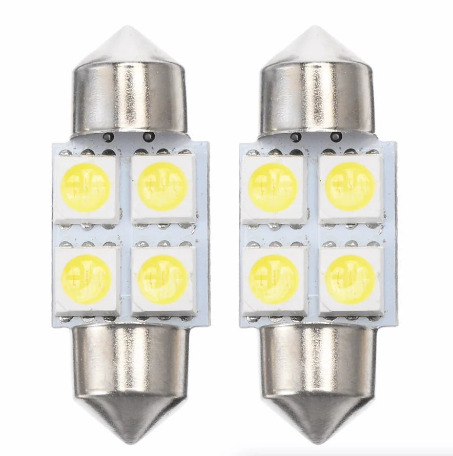 14Pcs T10 36mm LED Intérieur Accessoires de voiture Kit Carte Dôme Plaque d'immatriculation Lumières