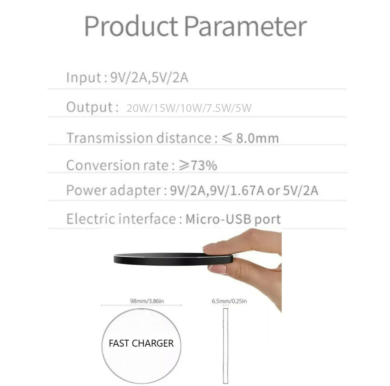 Chargeur sans fil de 20 W Chargeur rapide pour Samsung iPhone XS Max X XR 12 13 Pro