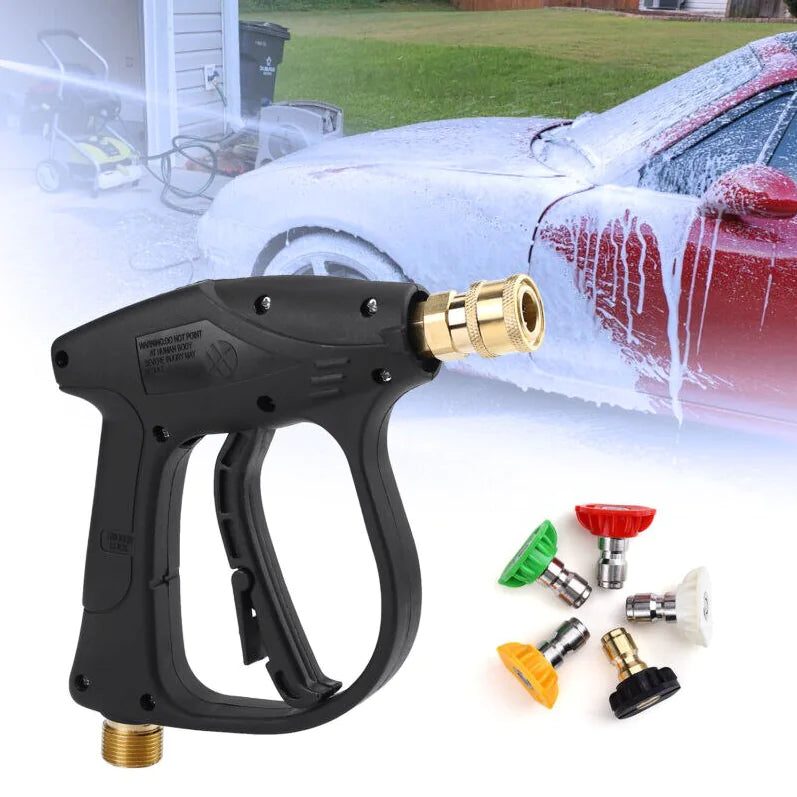 1/4" Pistolet à lave-glace haute pression 4000 PSI Car Wash Foam Spray Baguette courte avec buse