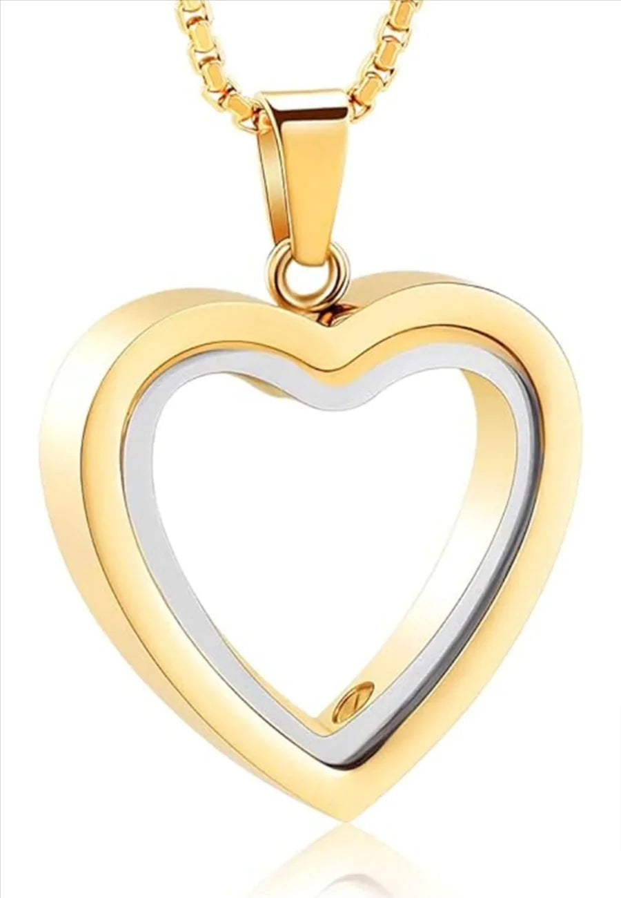 Souvenir sincère : Pendentif de crémation en forme de cœur en acier inoxydable