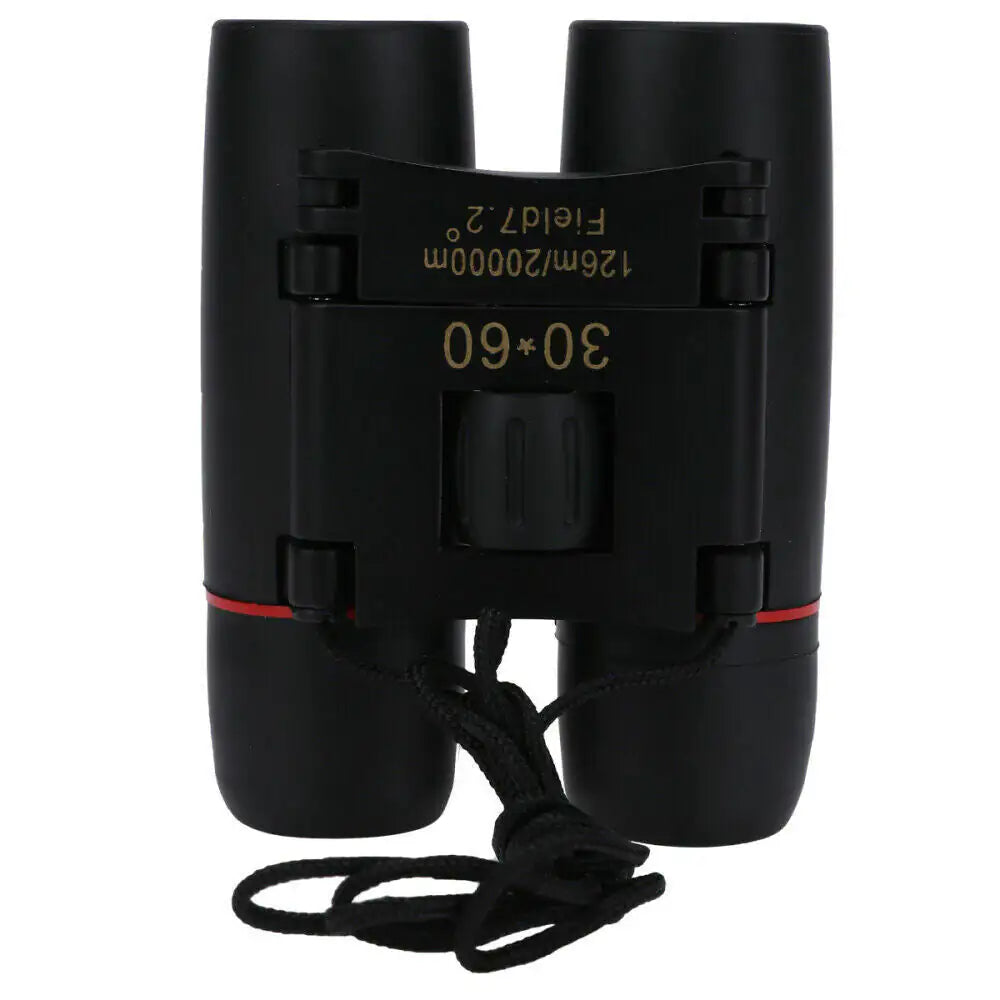 Jumelles 30x60 Zoom Voyage en plein air Télescope pliant compact Chasse Jour/Nuit