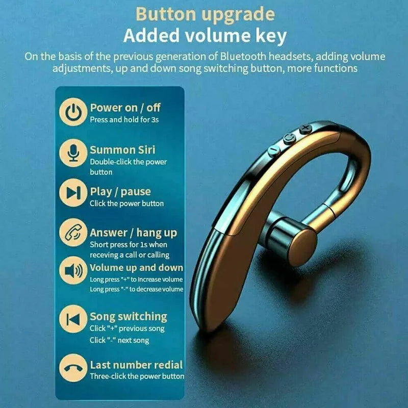 Casque d'écoute sans fil Bluetooth 5.0 Casque de conduite de camionneur Réduction du bruit