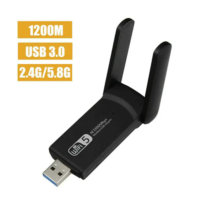 1200 Mbps Longue Portée AC1200 Dual Band 5GHz Wireless USB 3.0 WiFi Adapter Antennas