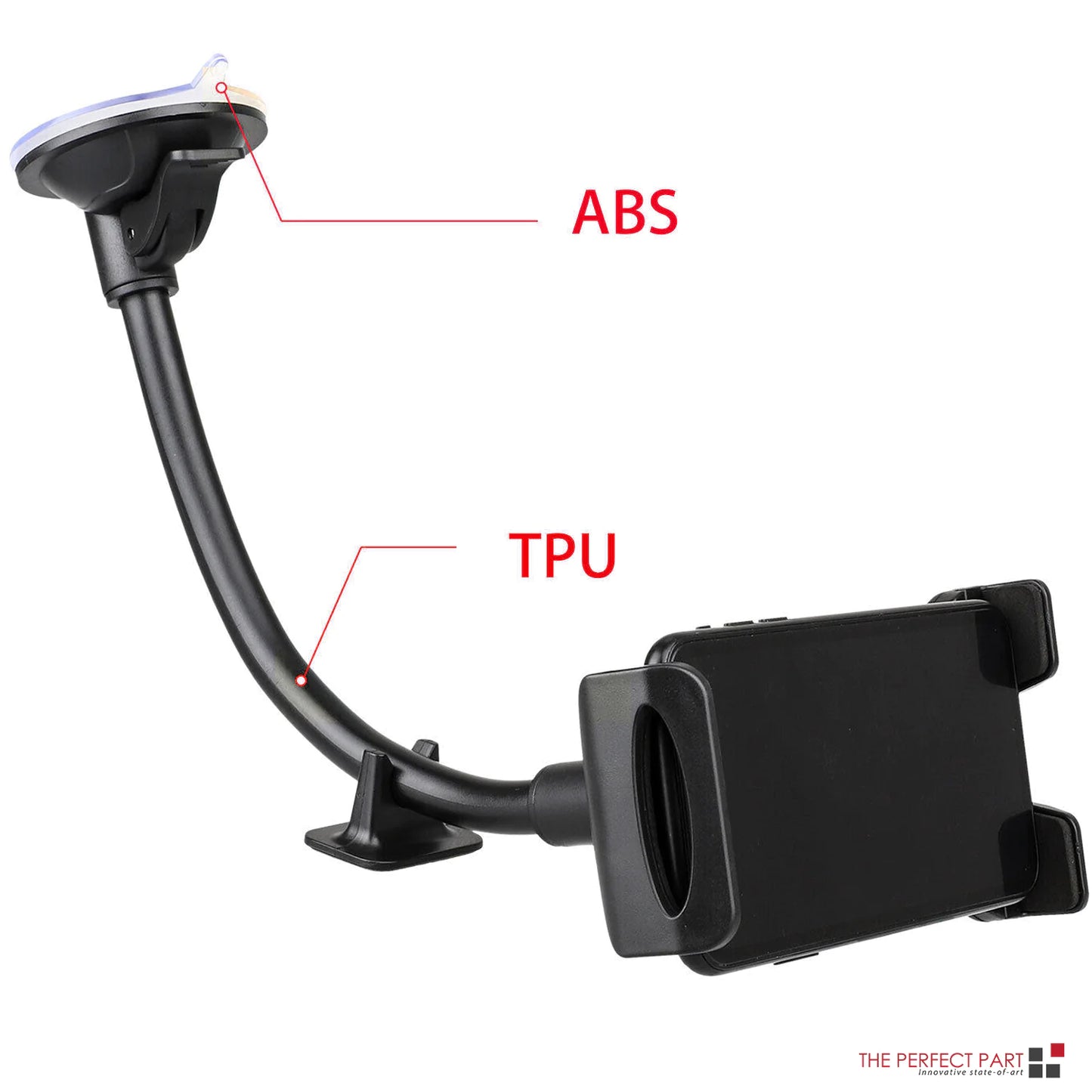 Support de pare-brise de voiture universel à 360° Support de bureau pour téléphone portable Tablette iPad GPS