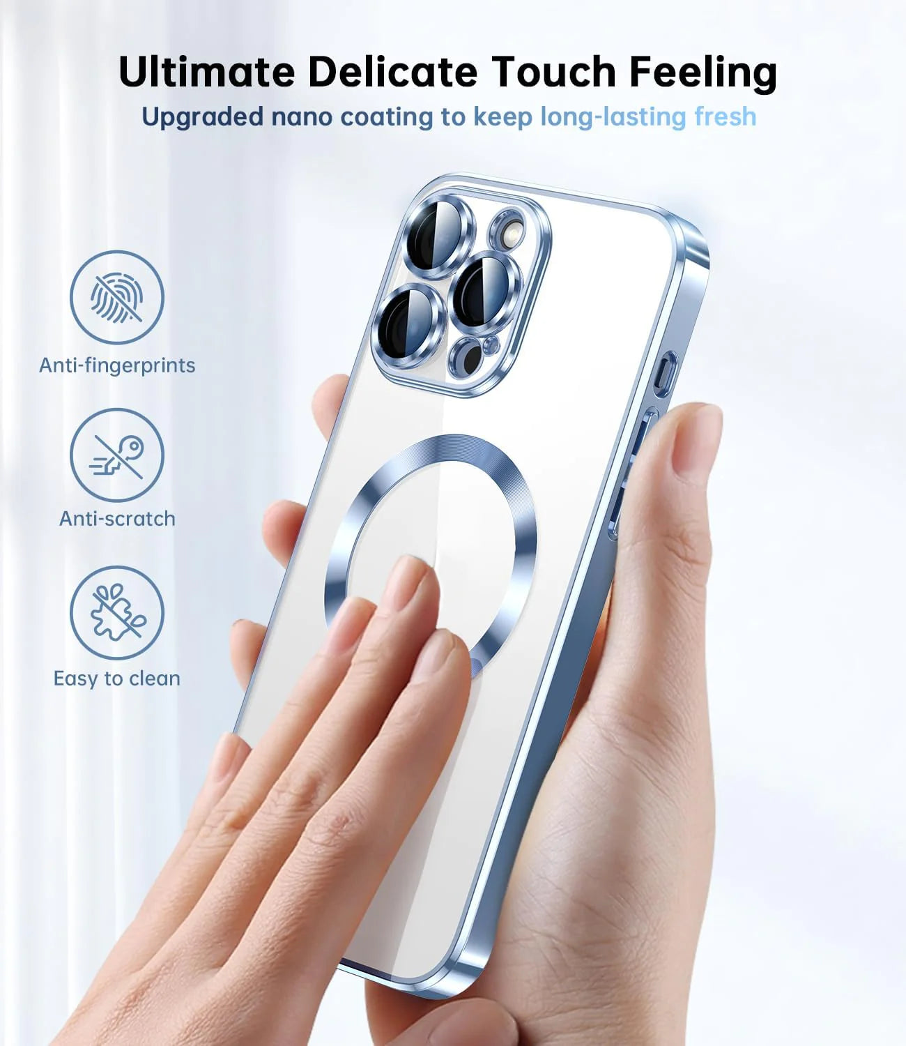Pour Apple iPhone 14 13 12 11 Pro Max Case Mag Safe Couverture de l'objectif magnétique de l'appareil photo