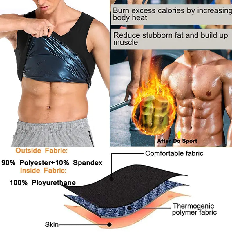 Gilet de sueur de sauna à compression thermique