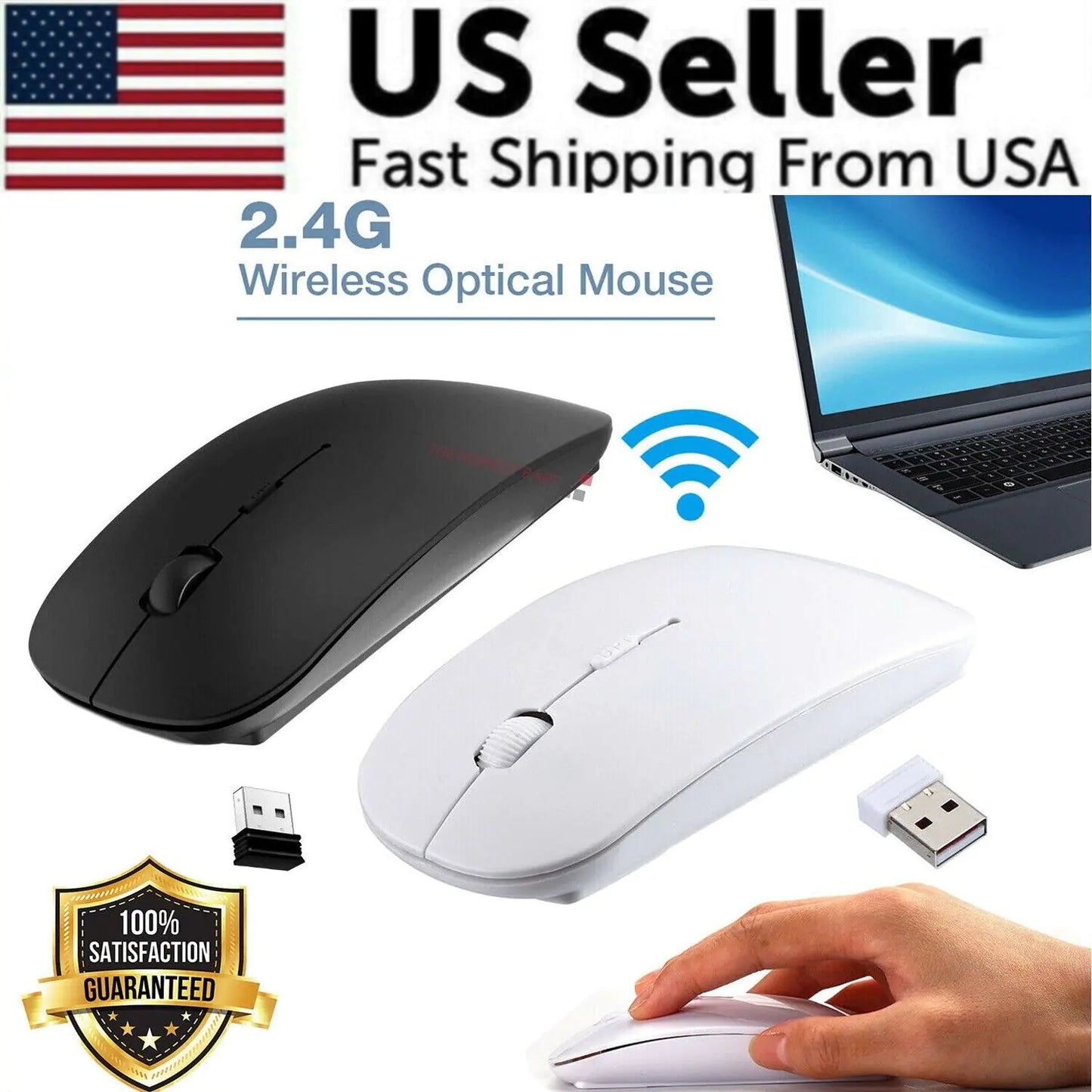 Souris Optique Sans Fil USB 2,4 GHz Pour Apple Mac Macbook Pro Air PC