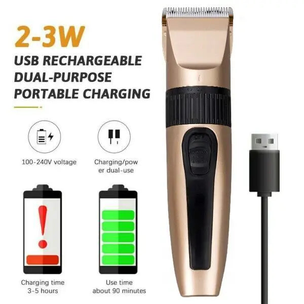 Tondeuses à cheveux professionnelles Trimmer Mens Barber Hair Cutting Kit Machine sans fil