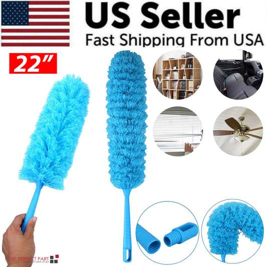 Brosse de nettoyage en microfibre Nettoyant pour poussière Poignée pliable Ventilateur de plafond souple