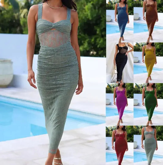 Robe décontractée à fermeture éclair multicolore pour femmes