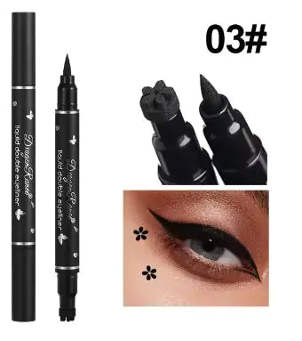 2-en-1 Butterfly Eyeliner & Stamp - Noir imperméable