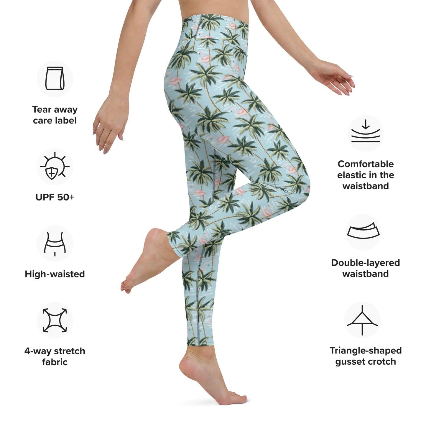 Leggings de yoga Flamingo tropical pour femmes