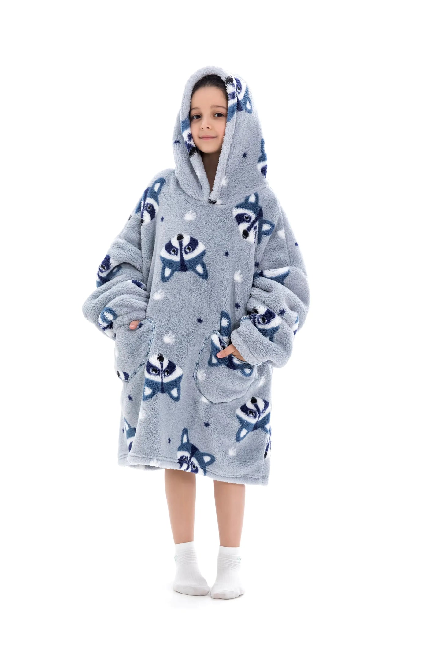 Sweat à capuche en velours surdimensionné en peluche