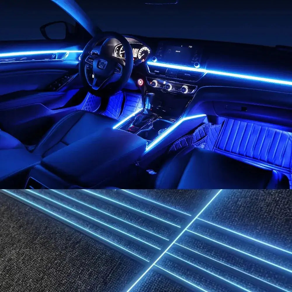 Lumières d'atmosphère RVB à l'intérieur de la voiture multifonctionnelle