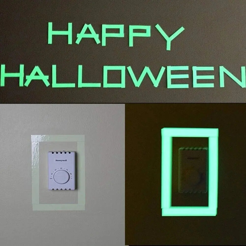 2PC Ruban lumineux Auto-adhésif Glow In The Dark Autocollant mural Lumière fluorescente