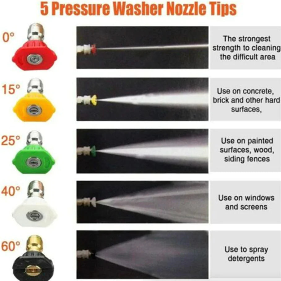 1/4" Pistolet à lave-glace haute pression 4000 PSI Car Wash Foam Spray Baguette courte avec buse