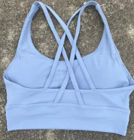 Soutien-gorge de sport de fitness à dos croisé pour femmes