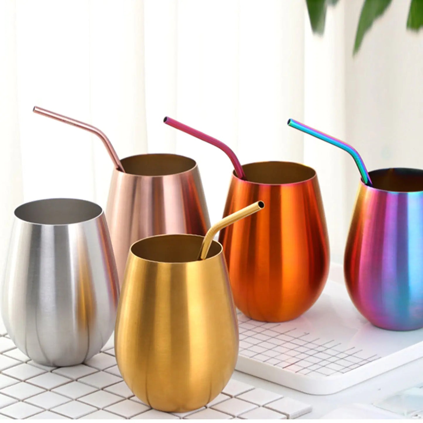 Tasse à bière et à vin en acier inoxydable