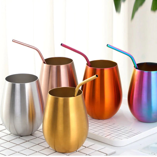 Tasse à bière et à vin en acier inoxydable