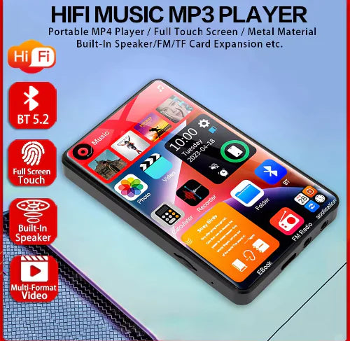 Lecteur MP3 Bluetooth 4 pouces avec haut-parleur intégré