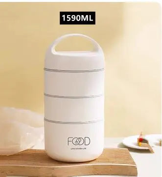 Boîte à lunch en acier inoxydable de grande capacité 1240ML/1590ML